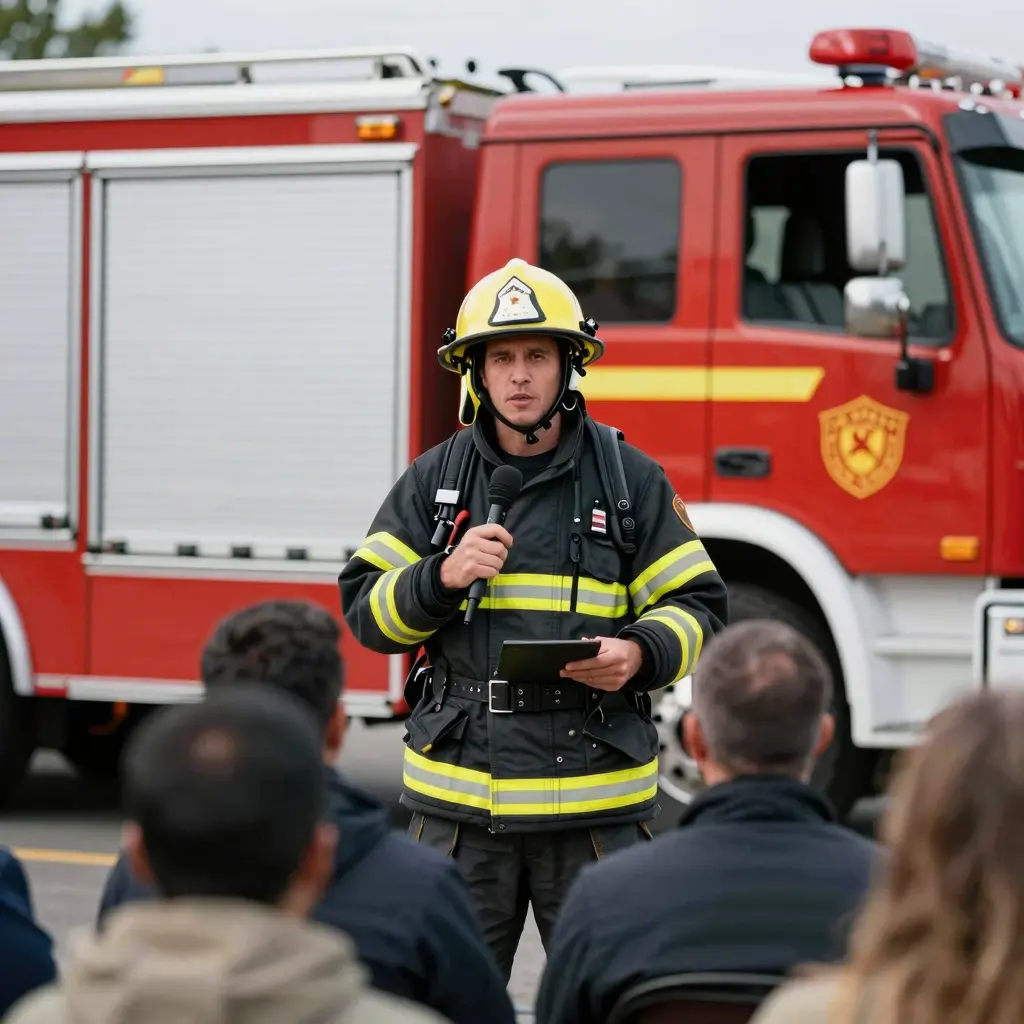 Fire Chief discussing the importance of fire rescue equipment